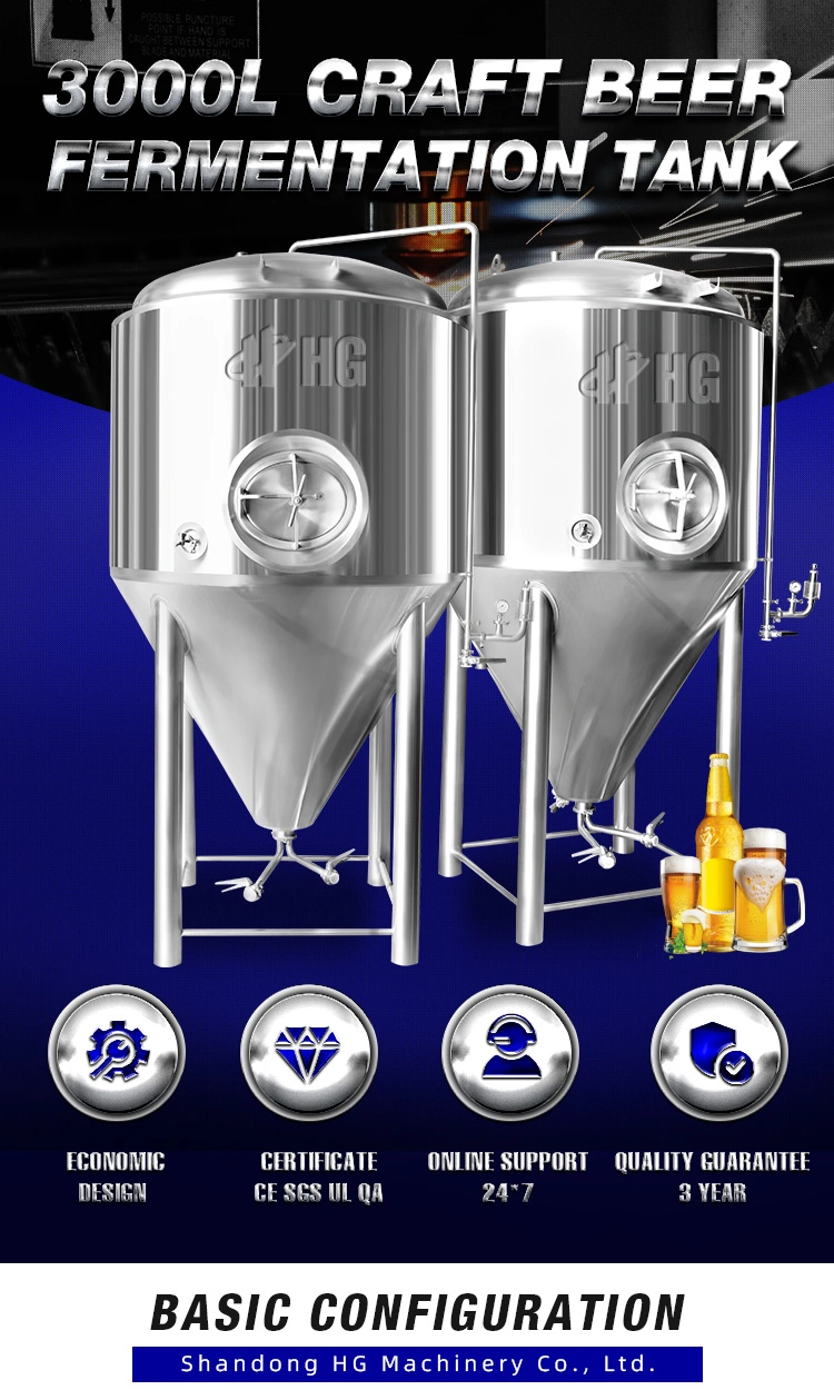 3000L Fermenting Tank Beer Fermentation Vessel Beer Fermenter