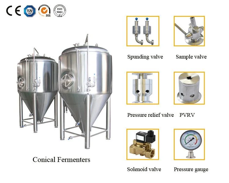 Home Beer Equipment 100L 200L 300L Micro Beer Brewery 200L Mash Tun