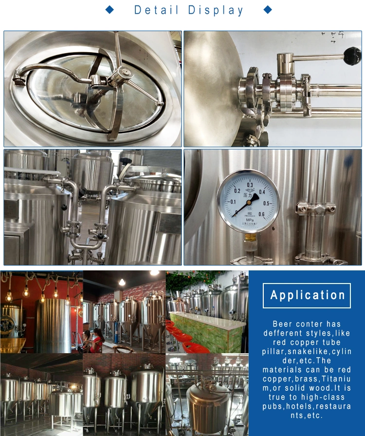 Tonsen Glycol Cooling Jacket 100L 200L 300L 500L 1000L 2000L 3000L 5000L Bright Beer Tank Storage Tank Bbt Beer Brewing Brewery Microbrewery Equipment
