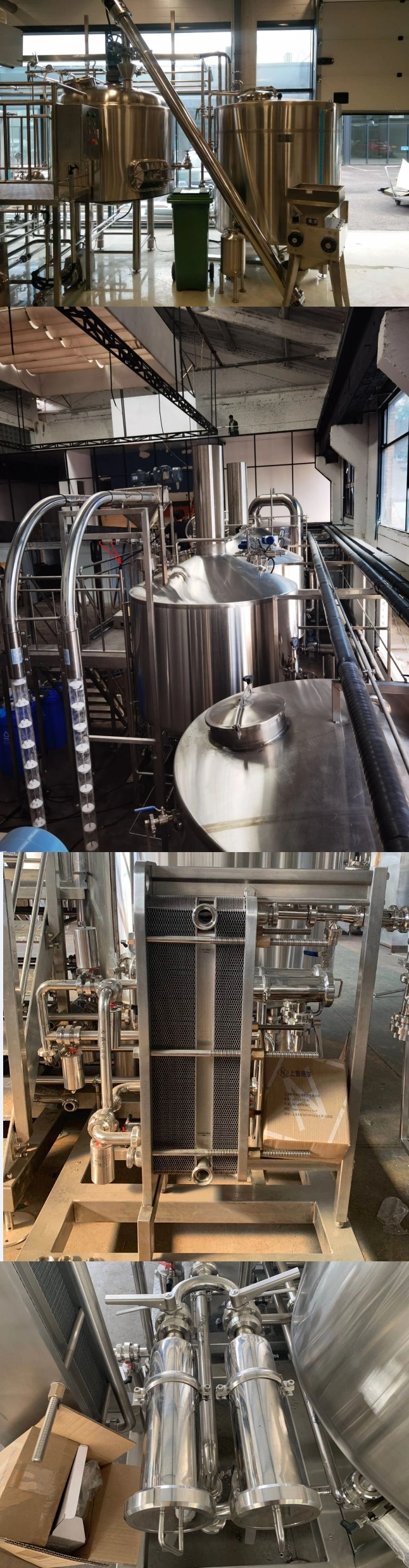 4 Vessel Brewery Equipment Brewhouse Large Commercial Beer Brewing System