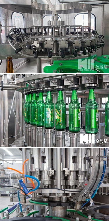 Glass Bottle Crown Cap Full-Auto Draft Beer Filling Machine