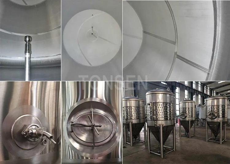 Stainless Steel Conical Fermenter Beer Fermenter Jacket Insulation Beer Fermentation Unitank