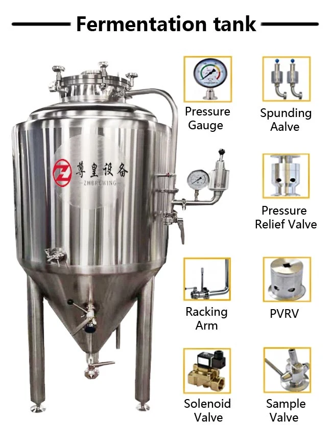 100L Mini Craft Beer Equipment Home Brewing with Conical Beer Fermentation