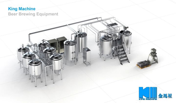 Turnkey Project Craft Beer Brewery Fermentation Making Plant Production Line Industrial Beer Brewing Equipment