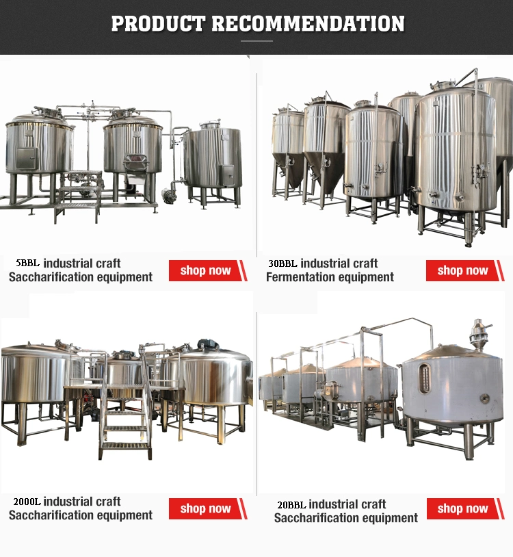 Turnkey Brewery 1000L 1500L 2000L 3000L Beer Machine Beer Brewery Brewing Equipment for Sale