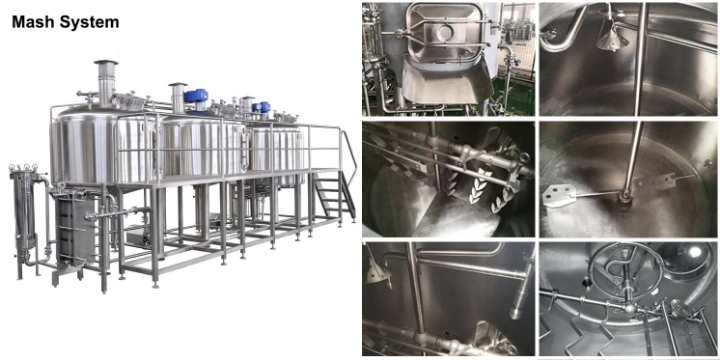Small Scale Mini Microbrewery Beer Brewery Equipment Mash Lauter Tun Fermentation Tank