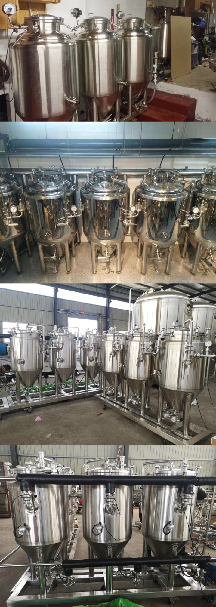 Stainless Steel 100L Beer Testing Equipment with Two Vessels Brewhouse