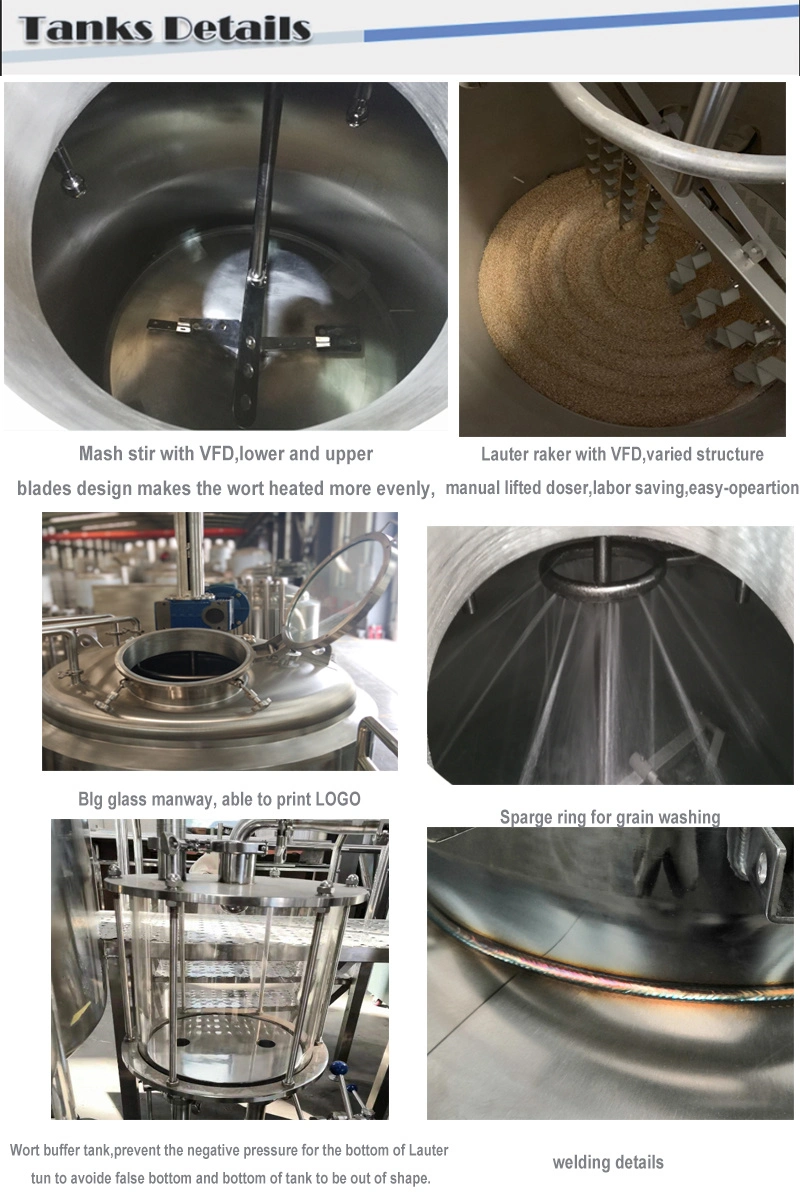 100L 300L 500L New Condition Fermenting Equipment Processing Beer Brew