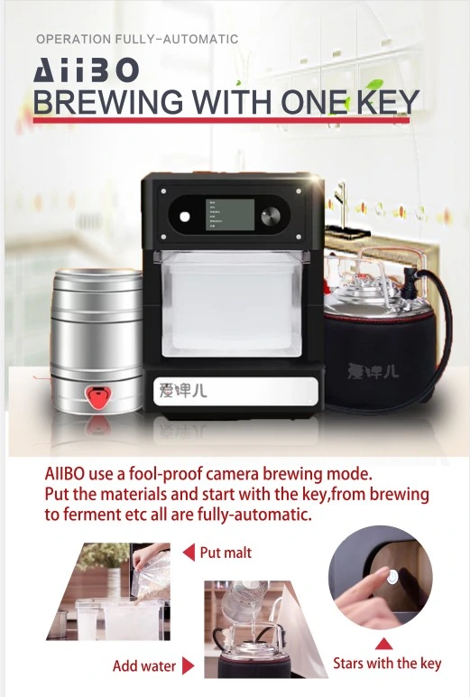 Aiibo Fully Automatic Refined Beer Brewing Machine Brewing Beer Easily at Home Beer Machine