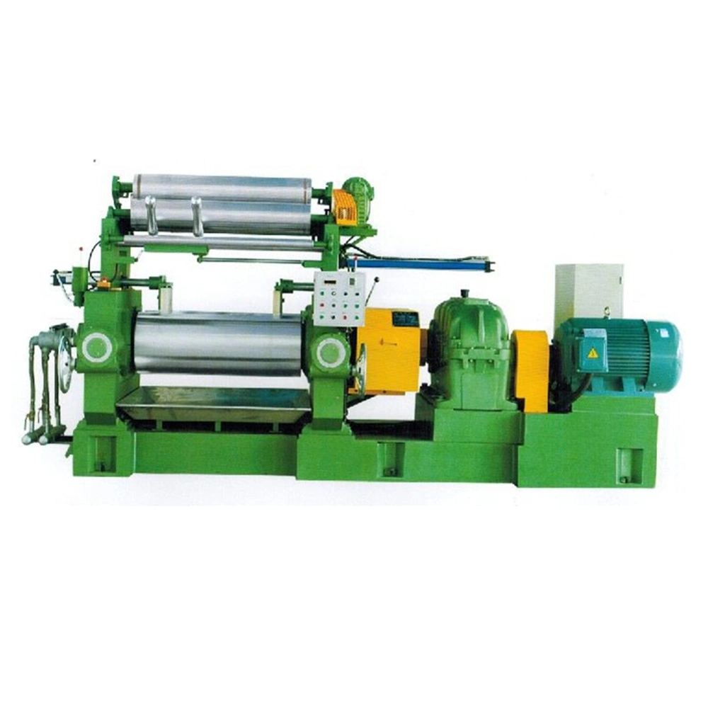 Open Mixing Mill with Security Device and Roll Nip Adjustment