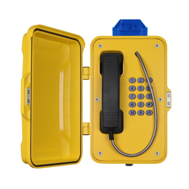 Jr101-Fk Emergency Alarm Telephone Analogue/SIP Weatherproof Telephone with Flasher for Outdoor/Indoor