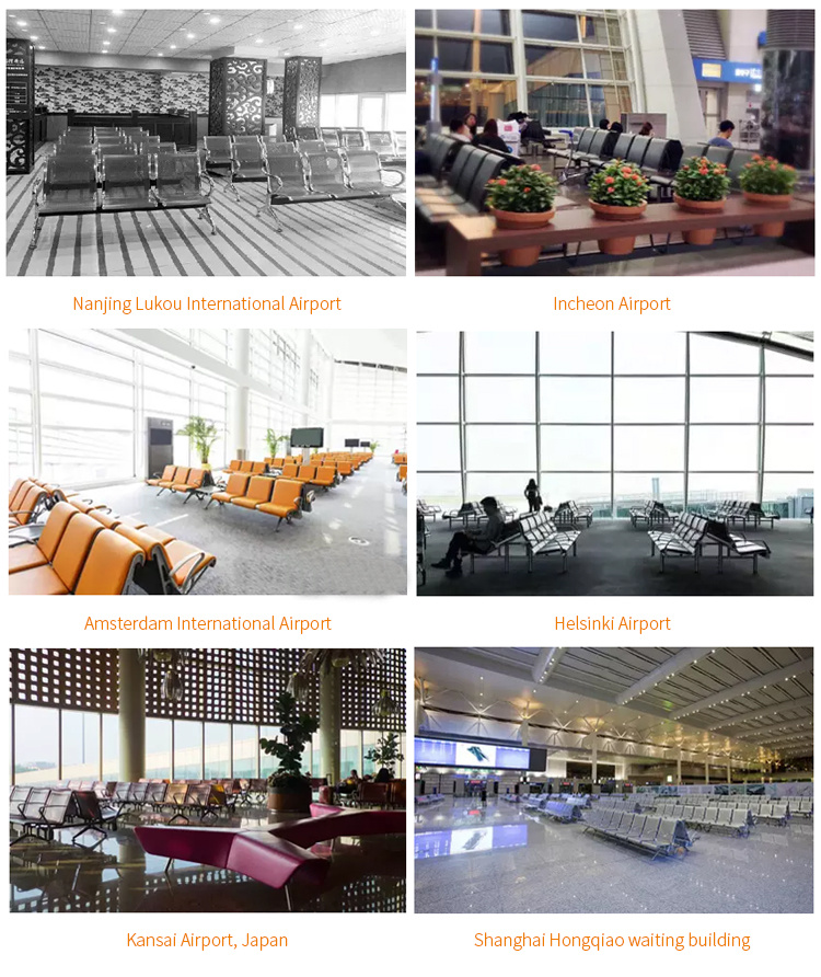 5 Seater Airport Furniture Waiting Area Chair Airport Beam Seating