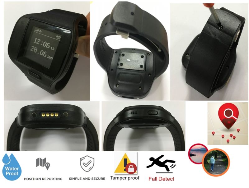Body Temperature GPS Bracelet for Alzheimer Patients Senior Safety Devices Wearable Technology Elderly Care Senior GPS Bracelet