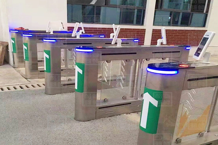 Fingerprint Turnstile Access Control RFID Security Pedestrian Swing Barrier Gate for Airports
