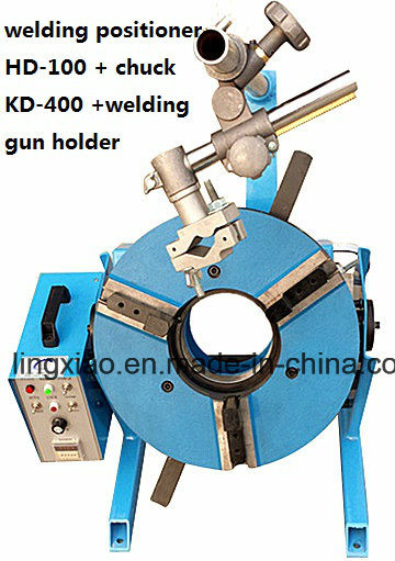 Ce Certified Welding Turning Table HD-100 (center through hole 140mm) with Center Through Hole 170mm Chuck
