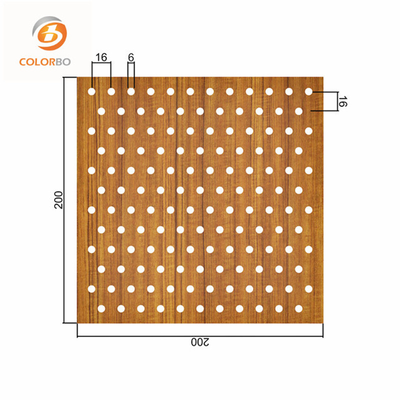 Airport/Government Agencies Sound Masking Perforated Wooden Timber Acoustic Panel