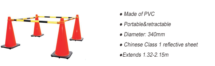 Factory Price Road Safety Control Expandable Retractable Traffic Cone Bar