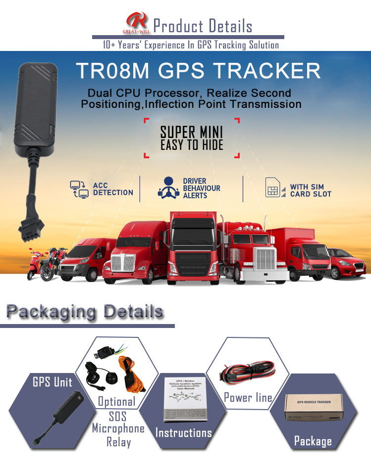 GPS Tracking Motorcycle Alarm Security Tracker Devices