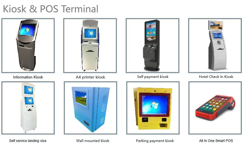 Online Access Airport Check in Kiosk with Card Reader and Printer