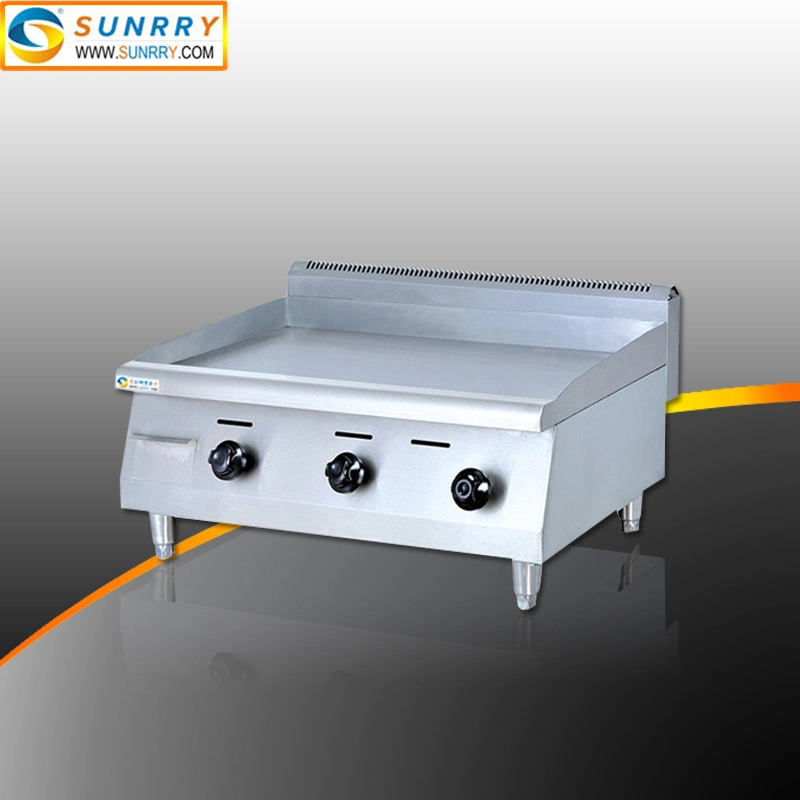 Commercial Flat Griddle Gas Machine with Flame Sense of Security Device.