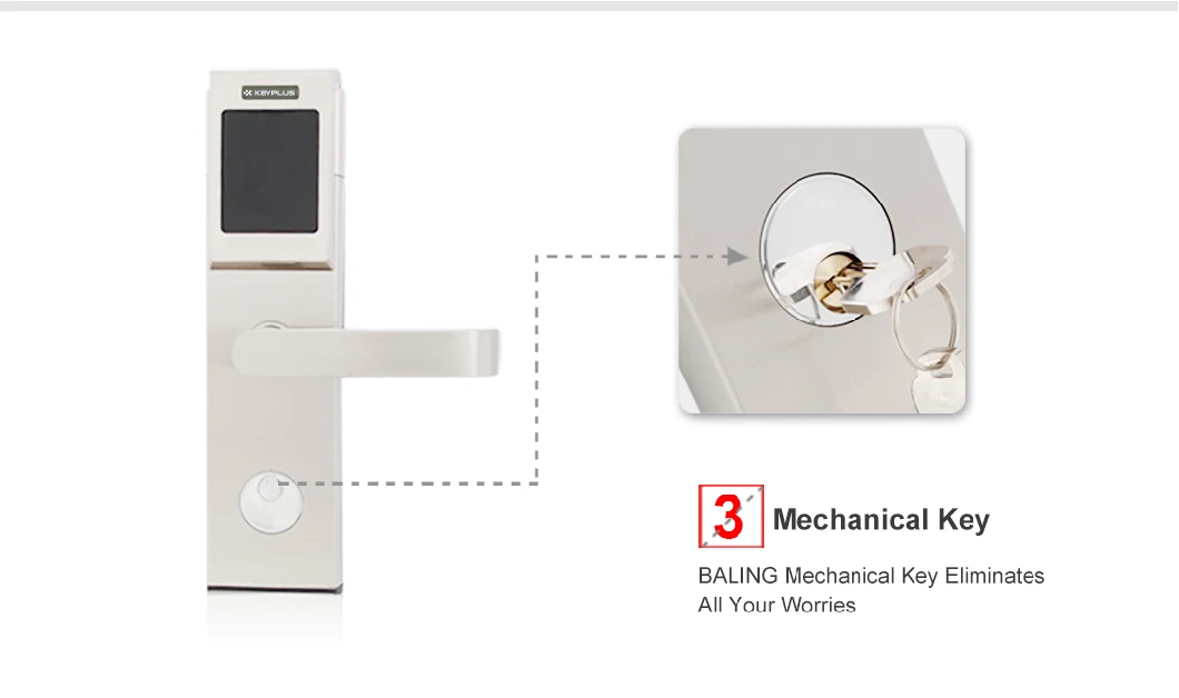 High Security OEM Electronic Apartment Key Card Entry and Combination Smart Door Security Hotel Lock