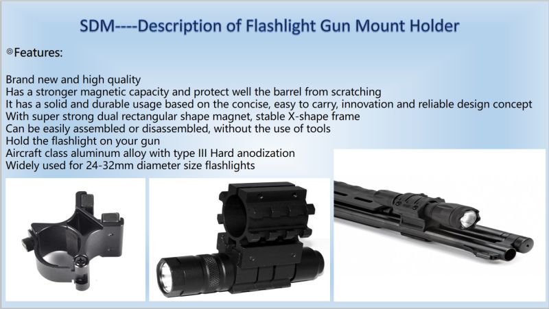 Ncde Tactical Laser/Flashlight Magnetic Weapon Holder Flashlight Gun Mount Holder