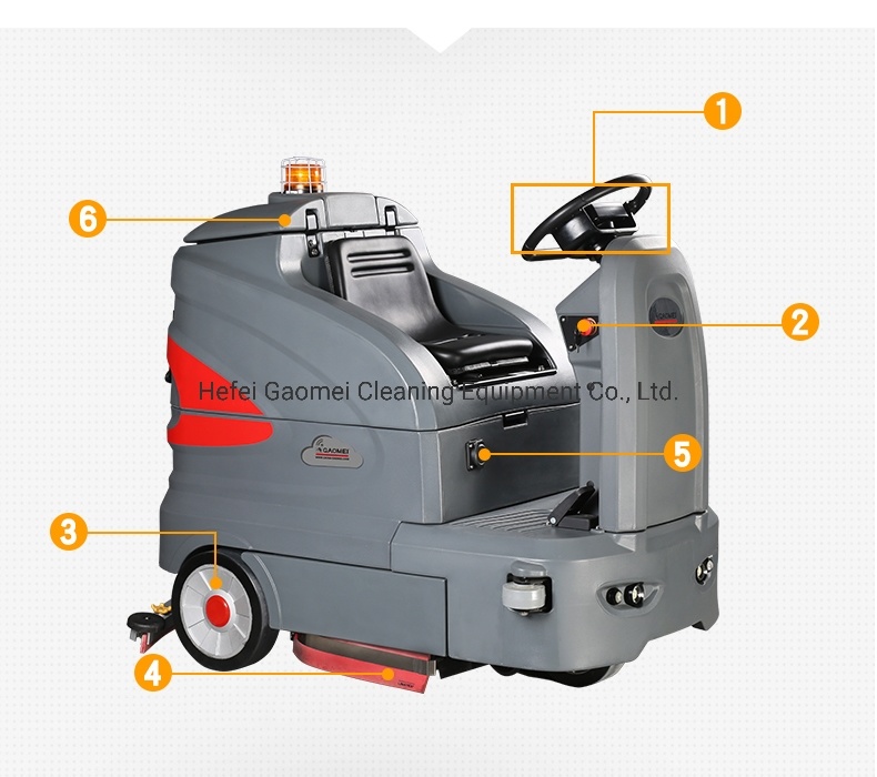 GM130 Electric Ride on Floor Scrubber for Airport Use