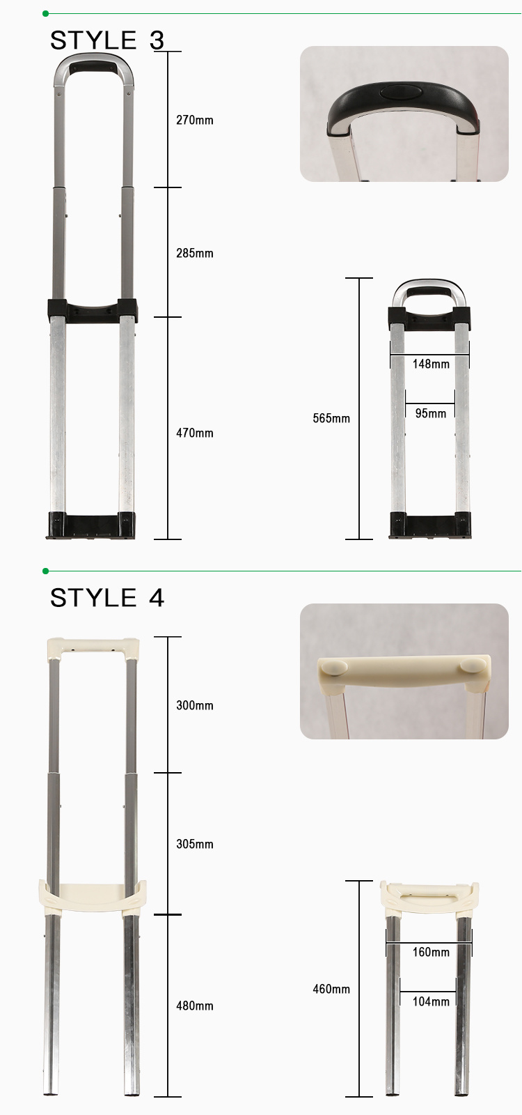 Foldable Suitcase Luggage Extension Handle Accessory Carry-on Luggage Handle for Luggage Suitcase