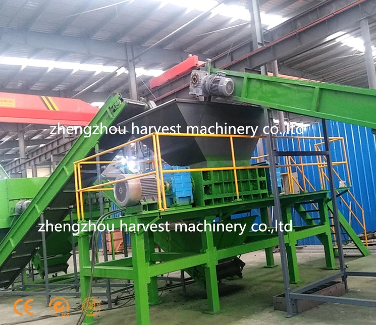 High Efficiency Used Tire Recycle Rubber Cutting Equipment Heavy Duty Used Tire Shredder