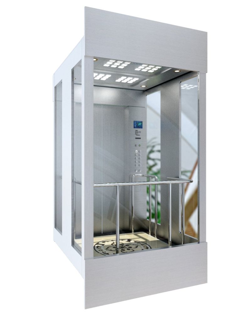 Syney Promotion 3 Sides Glass Square Panoramic Elevator for Airport