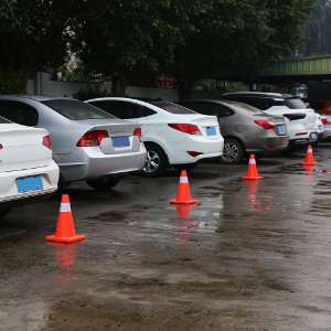 PVC Road Safety Equipment Blue Flexible Traffic Cone