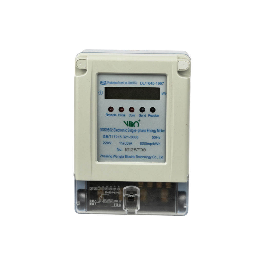 RS485 Energy Meter/Electronic Energy Meter/Single Phase Electronic Energy Meter with RS 485 Communication-1.5 (6) a
