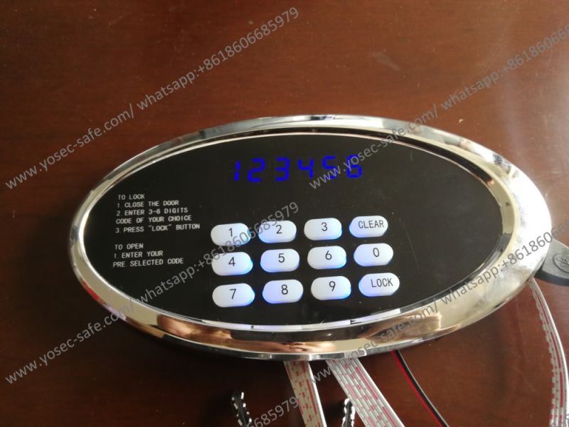 OEM/ODM Electronic Motorised Hotel Safety Lock with Blue Illuminated Keypad