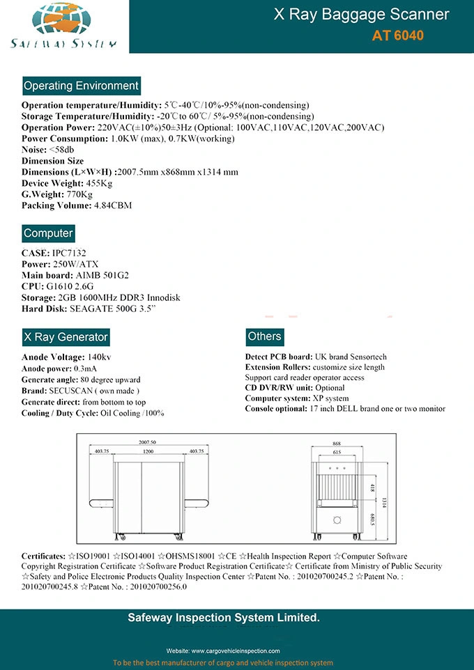 X-ray Inspection Equipment for Commodity and Security Inspection