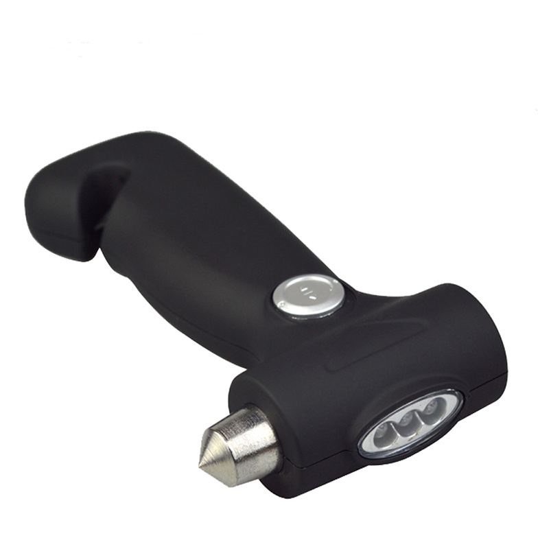 Multi- Tools Flashlight Hand Crank Flashlight, Promotional Gift Multi-Functional Safety Hammer Flashlight