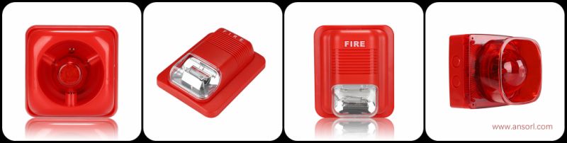 Different Tones Fire Alarm Siren Sounder Flasher