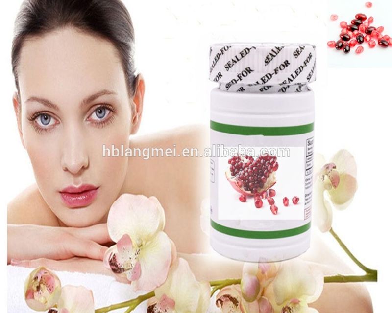 Custom Package Cold Pressed Beauty Pomegranate Seed Oil Softgel Capsule