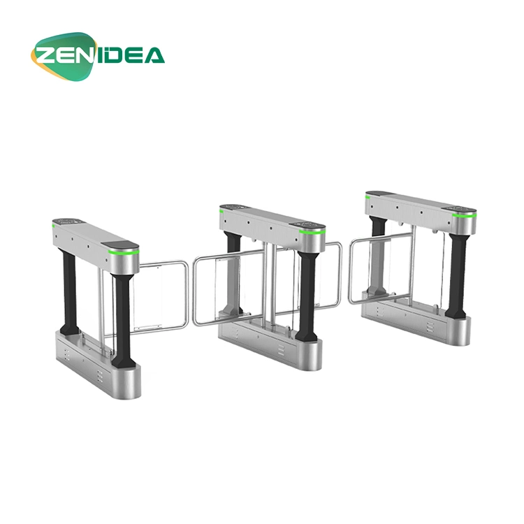 Waist High Face Recognition Optical High Security Pedestrian Swing Turnstile Barrier Gate for Airport Checkpoint