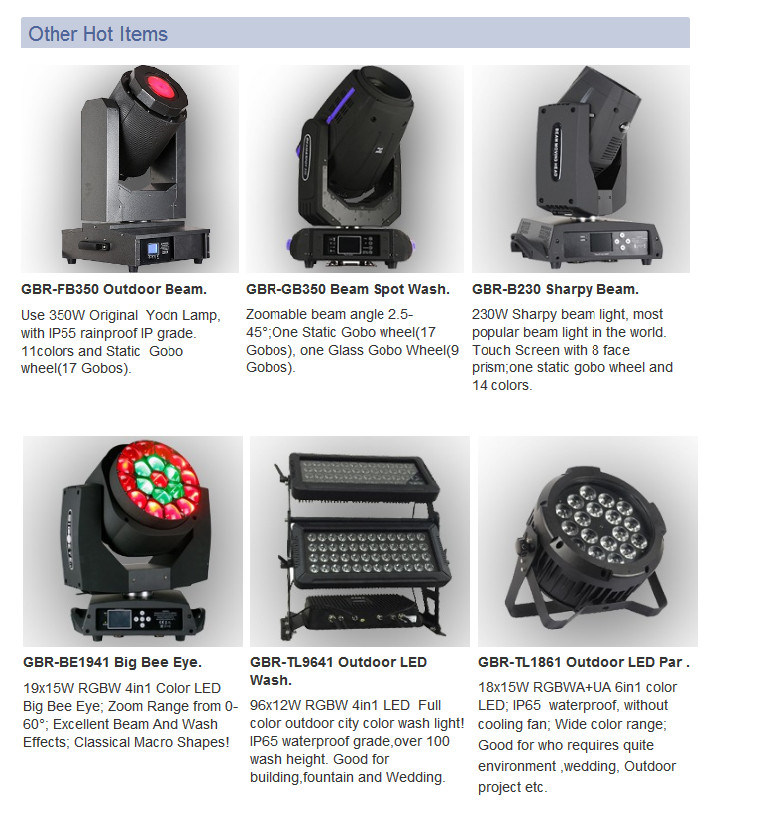 36*10W 4in1 RGBW LED Moving Head Stage Light