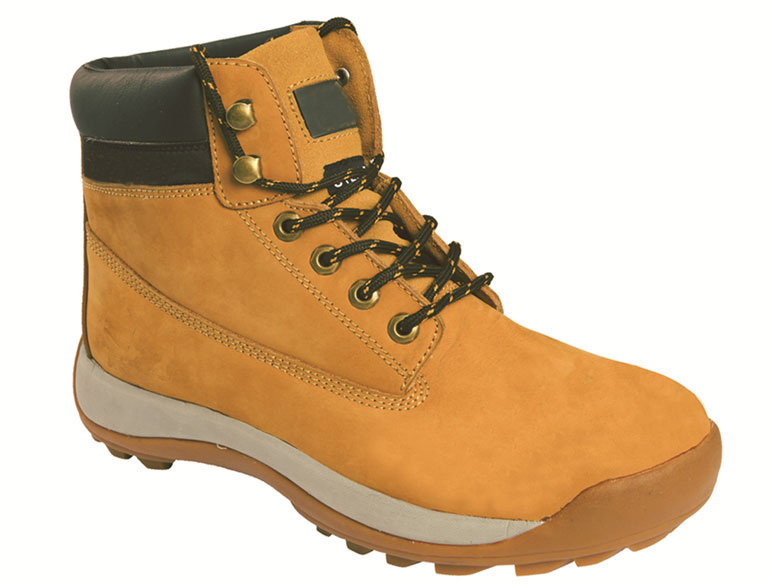 Ufa096 Nubuck Leather Safety Shoes Cowboy Safety Boots
