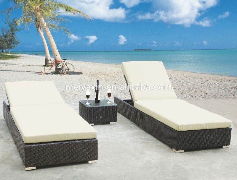 Customized High Quality Sunbed with Metal Frame