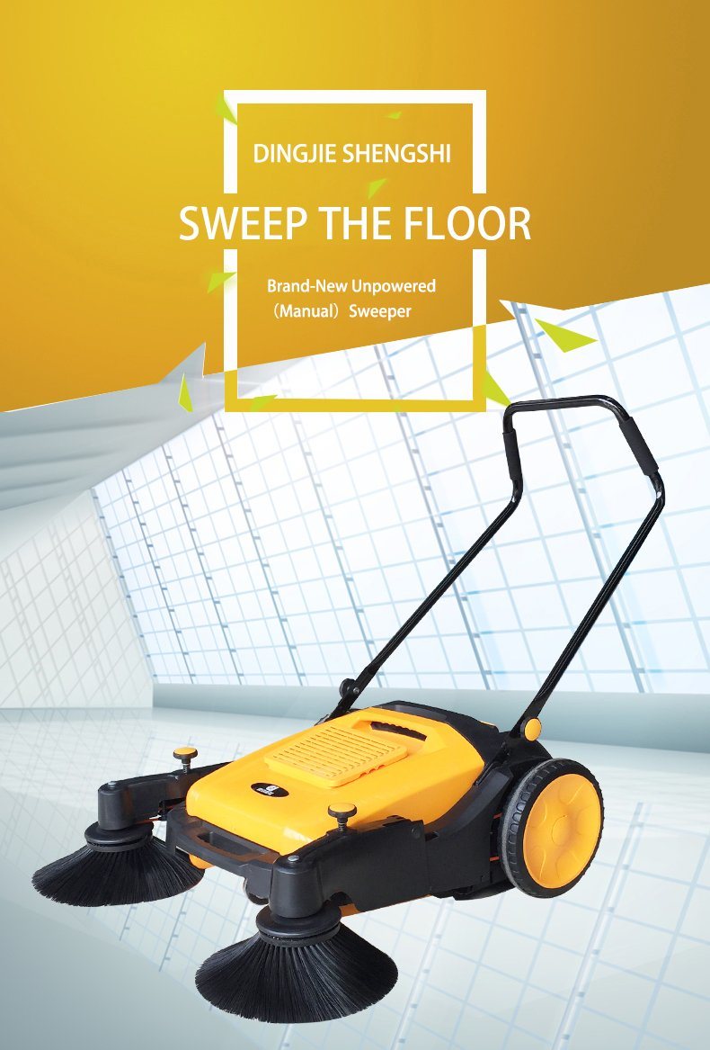 Clean Magic CD200A Hand-Pushed Unpowered Sweeper for Parks / Airports / Residential / Office Buildings