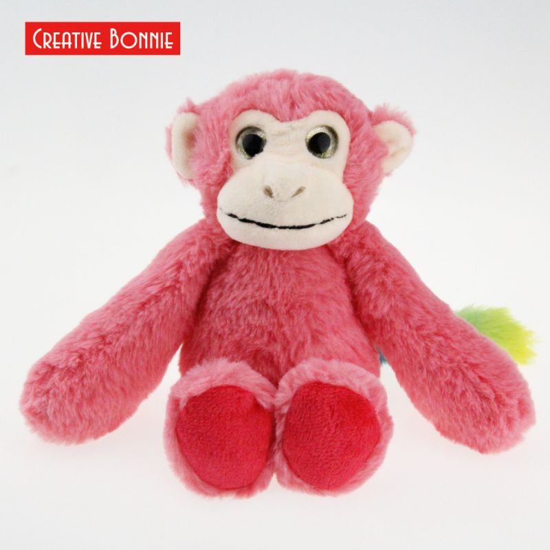 Pink Monkey with Long Arms and Pellets Plush Toys