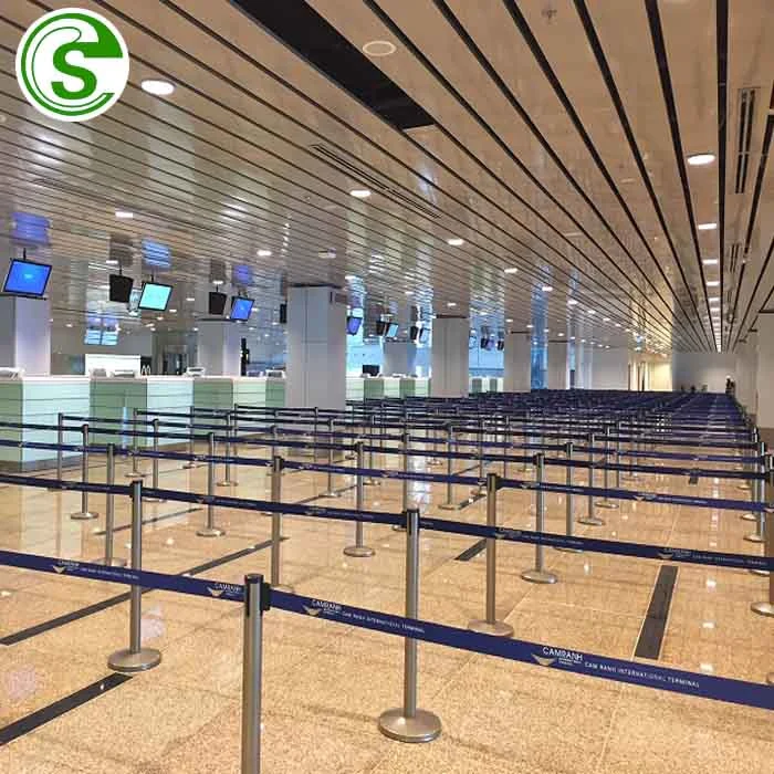 Airport Security Pole Retractable Ribbon Barrier Manufacturer in Guangzhou