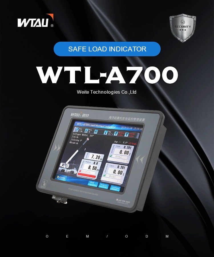Wtau Crane Safety Devices Wtl-A700 Safe Load Indicator for Sarens Terex Grove Tadano Kato Mobile Crane Safety Monitoring