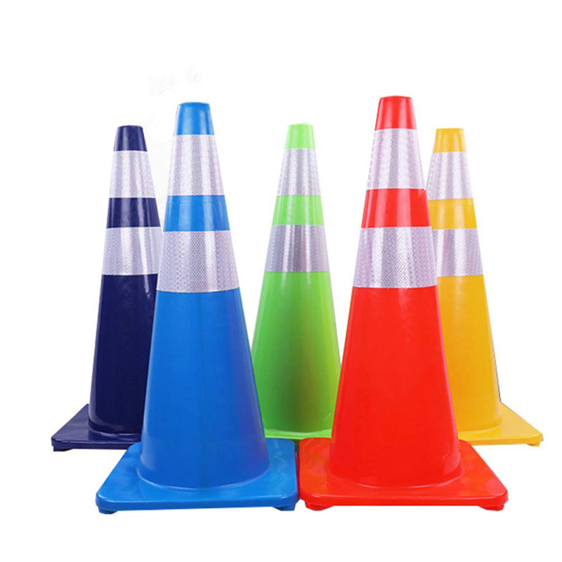 Safety Equipment Roadway Emergency Blue Flexible Traffic Cone