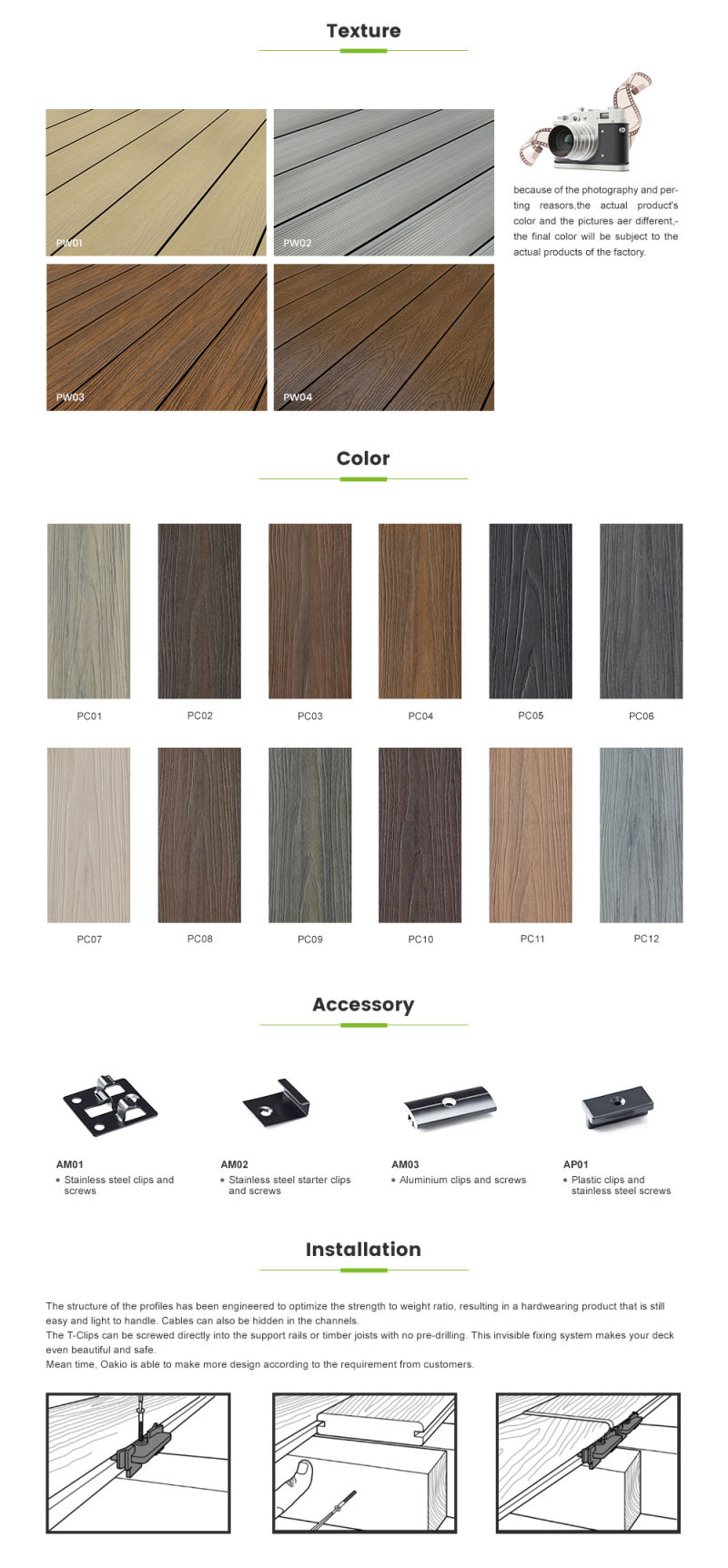 Durable UV Resistant Wood Plastic Composite Decking for Outdoor