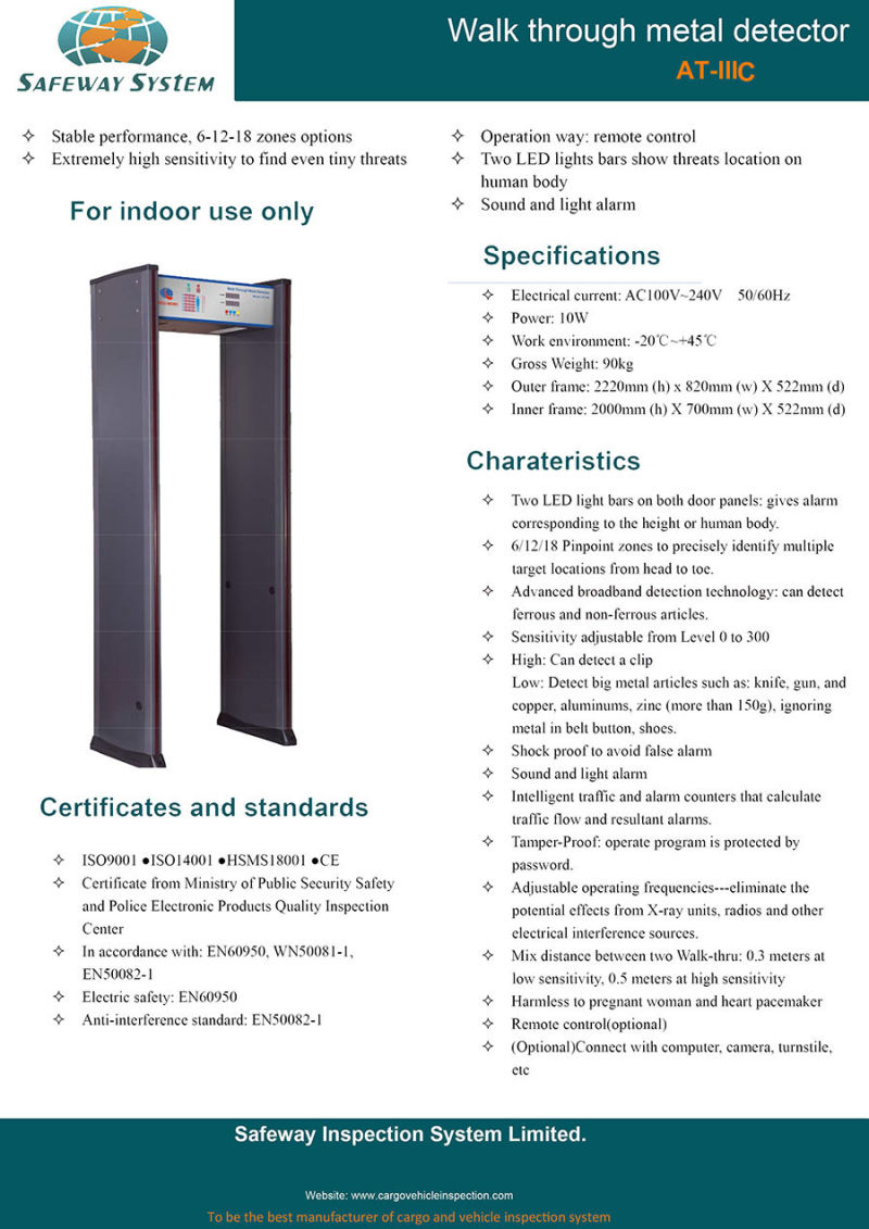 Wholesale Price Portable Super Scanner Walk Through Metal Detector Door