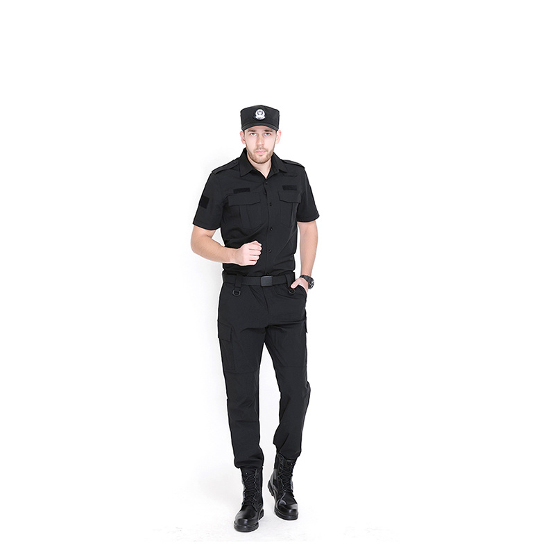 Cheap Price Security Office Janitor Black Color Security Guard Uniform