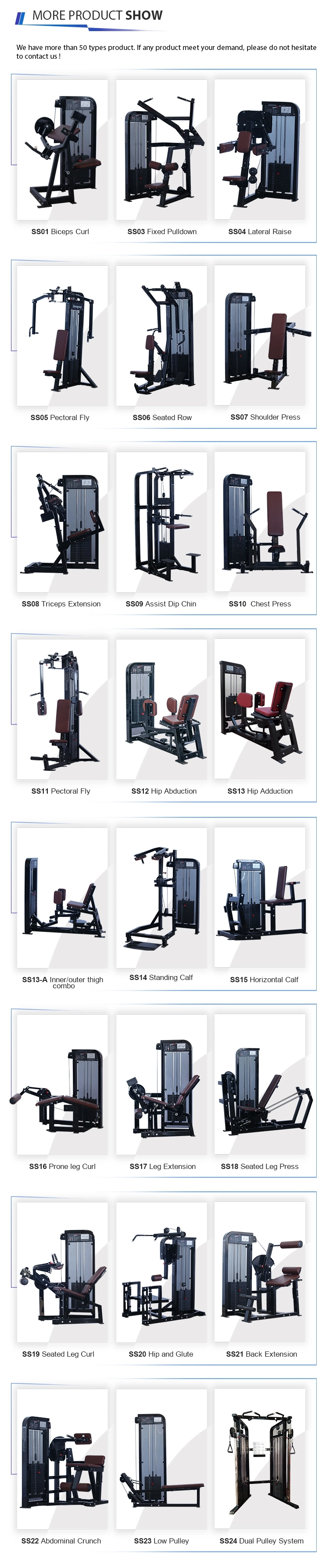 High Security Gym Equipment Biceps Machine Fitness Equipment